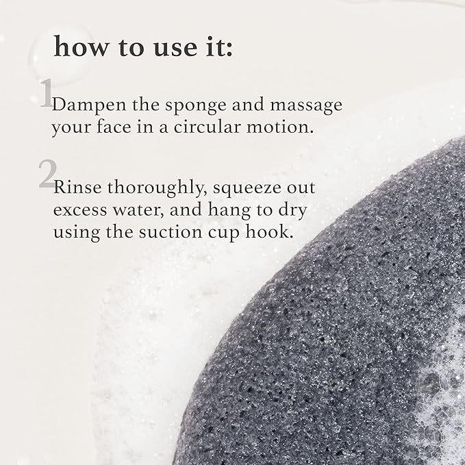 Julep Beauty Konjac Charcoal Sponge + Vitamin E Hydrating Cleansing Oil - For Gentle Exfoliating and Calm Skin - Makeup Remover