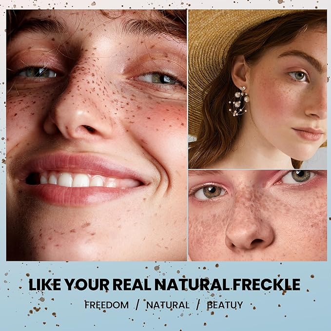 2-in-1 Dual Ended Microblading Freckle Pen & Freckle Stamp,Waterproof Freckle Stamp & Precise 15°Tip for Natural Lifelike Freckle Makeup,Perfect Make up,Last 24Hrs.