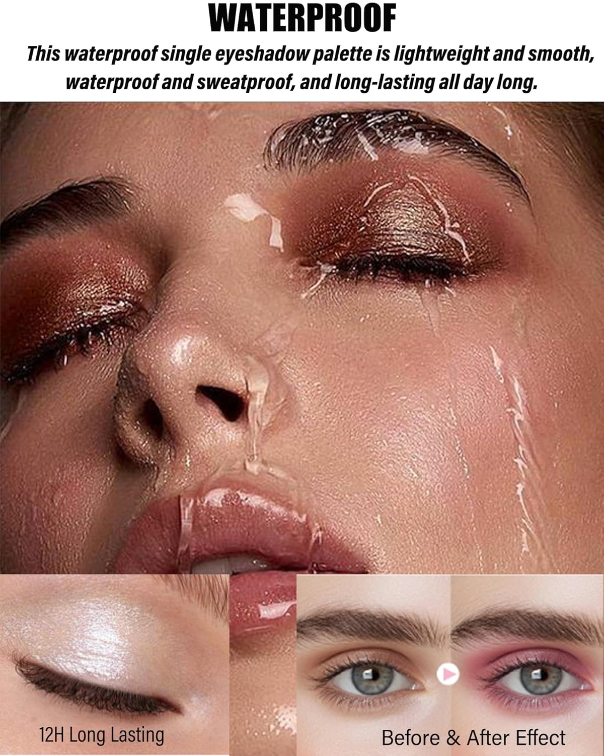 Single Matte Eyeshadow,Nude Beige Brown Eye Shadow Palette Primer Base Makeup,High Pigment Waterproof Pressed Eye Shadows Powder with Smooth Powder,Lightweight Blendable Formula for Daily Eye Look-238