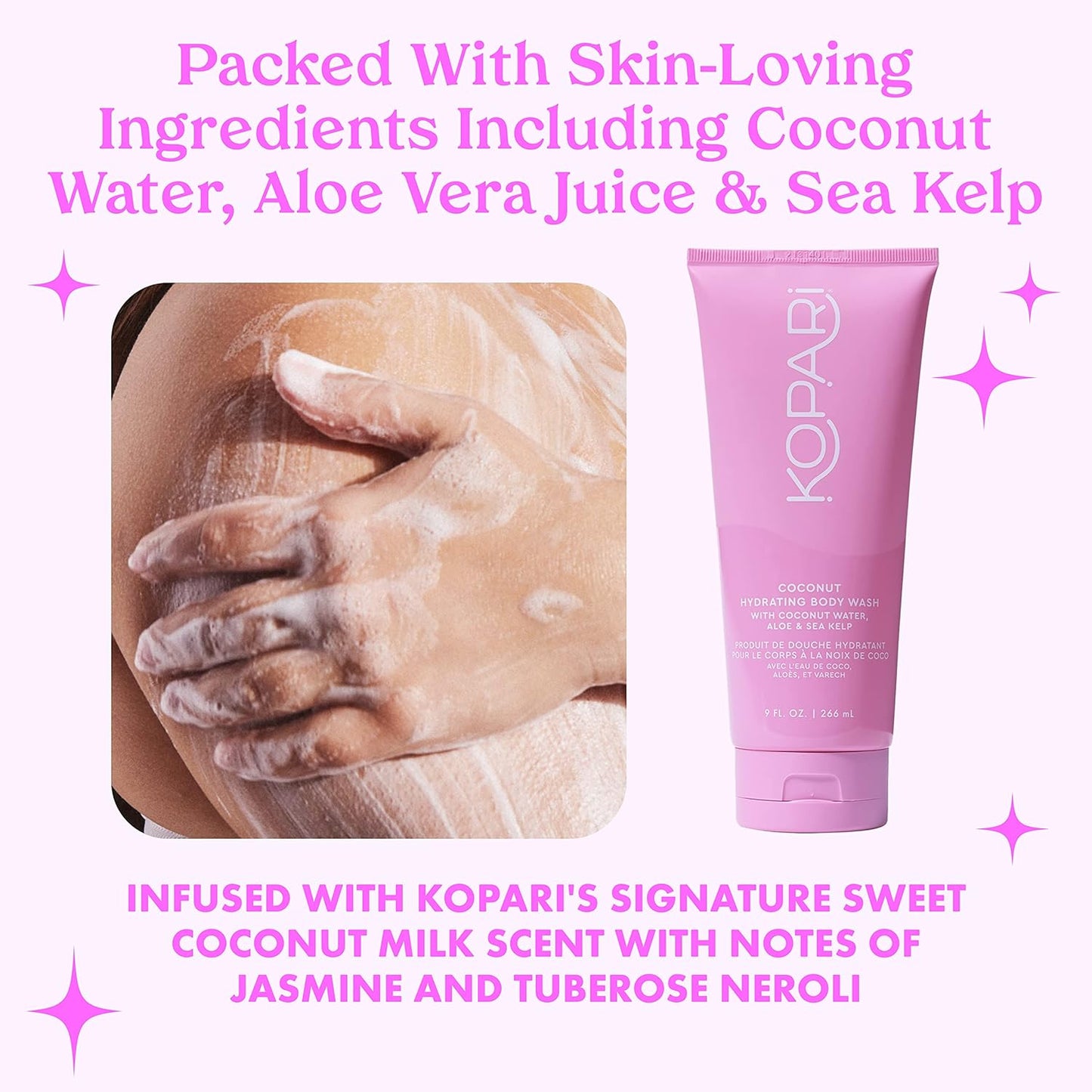 Kopari Hydrating Body Wash - Non-Toxic, Paraben Free, Gluten Free & Cruelty Free - Made with Organic Coconut Oil - 9 oz