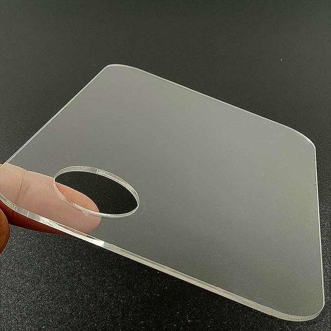 2 Pcs Acrylic Makeup Palette Makeup Mixing Tray with Makeup Spatula for Beauty Salon Color Cream Liquid Foundation Mixing Palette (Rectangular)