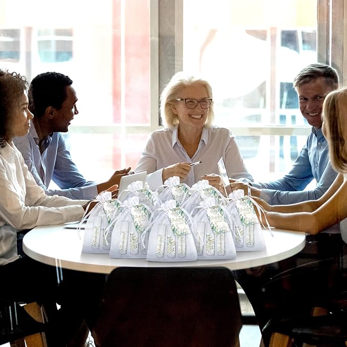 50 Set Employee Appreciation Gifts Bulk Baby Shower Favors Lip Balms Bulk Thank You Gifts Wedding Bridal Shower Bachelorette Gifts Prizes for Guests Women Teacher Coworker Nurse(Eucalyptus)