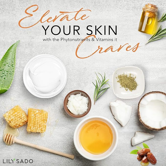 LILY SADO MILK+MANUKA™ Coconut Milk & Manuka Honey Cream Face Cleanser – Natural Ultra Moisturizing Facial Wash Cleanses, Balances, Soothes & Hydrates - Large 6oz