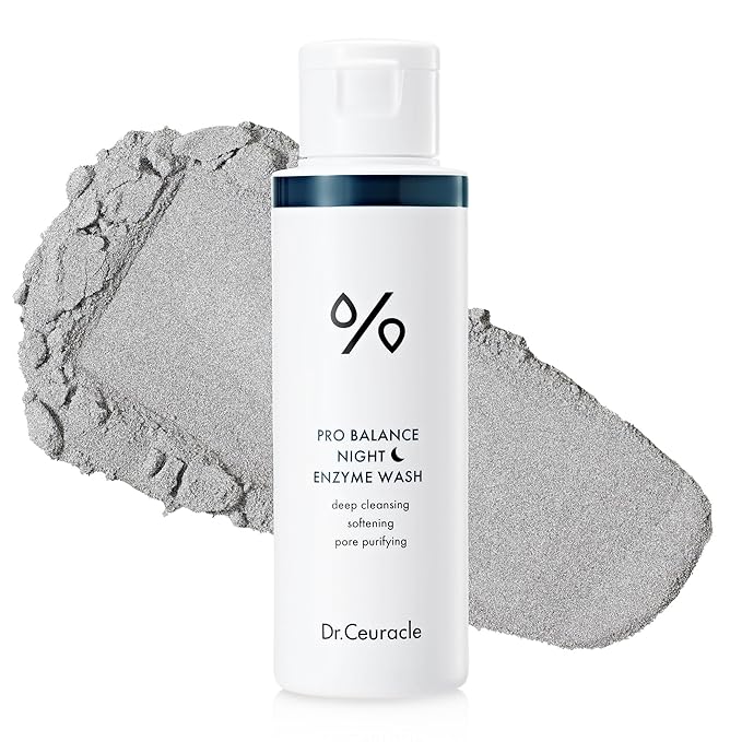 Dr.Ceuracle Pro Balance Enzyme Powder Face Wash - Korean Day and Night Natural Enzyme Powder Face Wash for Deep Pore Cleansing, Sebum Removing, pH Skin Balancing Care (Night Wash)