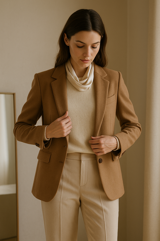 The Science of 'Neutral Tones' that Creates Luxury: Tone-on-Tone Layering of Beige, Camel, and Gray