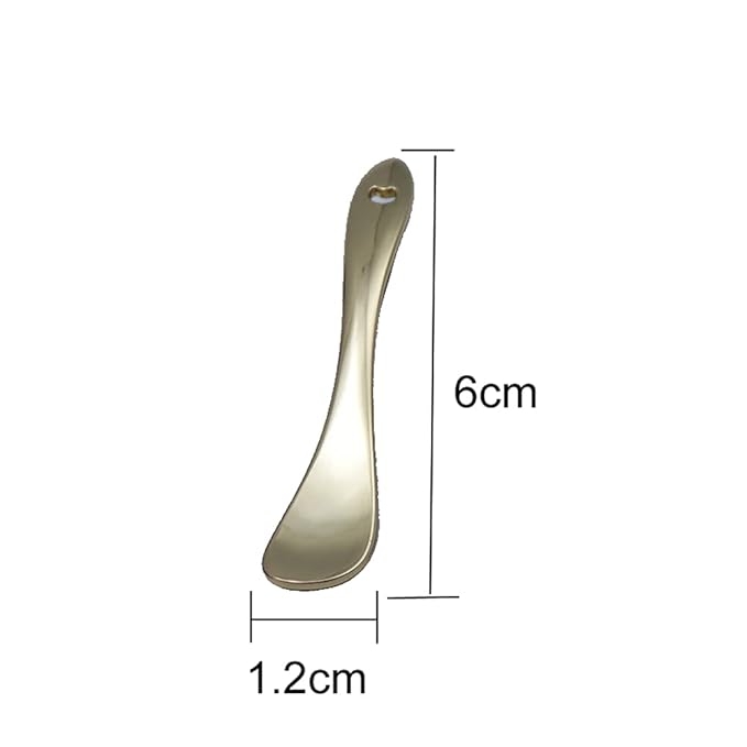 3 Pieces Zinc Alloy Makeup Spatula Eye Cream Spoon Beauty Scoop Mini Spoon Makeup Beauty Spoons Mini Cosmetic Skincare Spatula for Cream Lotions, Spoon Shaped, Golden, Silver