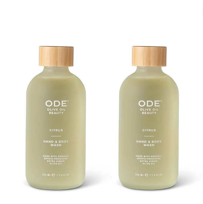 McEvoy Ranch Citrus Hand & Body Wash (2-pack) by ODE Olive Oil Beauty, Organic EVOO, California Made, Nourishing Foaming Wash