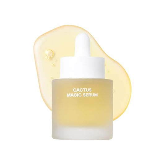 Whamisa Organic Cactus Magic Serum, Anti-Wrinkle & Brightening, Rejuvenation, Strengthen Skin Barrier, Probiotics, Hydrating, Facial Ampoule, Pore Refining (32ml)
