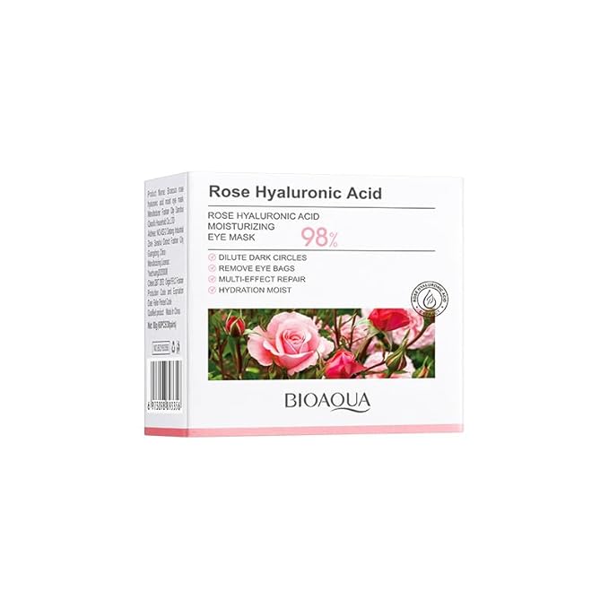60PCS/30pairs Rose Hyaluronic Acid Moist Eye Mask Nourishing Eye Mask Hydrating Moisturizing Nourishing Eye Zone Eye Mask 80g