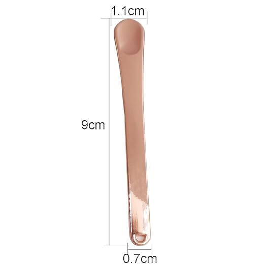 3 Pieces Alloy Makeup Spatula Eye Cream Spoon Beauty Scoop Mini Spoon Makeup Beauty Spoons Mini Cosmetic Skincare Spatula for Cream Lotions, 3.54 x 0.43 inches, Gold, Silver, Rose-Gold