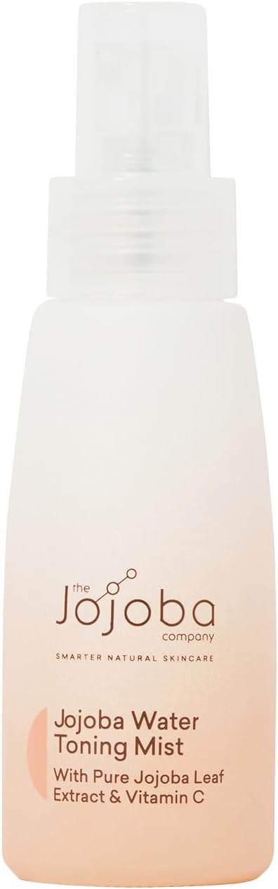 The Jojoba Company Water Toning Mist With Pure Jojoba Leaf Extract & Vitamin C - Hydrating, Toning & Firming - Antioxidant Protection - Reduces Pore Size - For Thirsty, Dehydrated & Dry Skin - 50ml