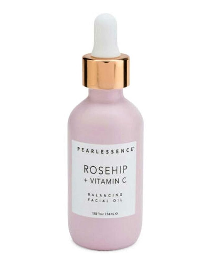 Pearlessence Rosehip Balancing Facial Oil + Rosehip Fruit Oil & Vitamin C | Daily Hydration to Help Balance & Revive Skin | Made in USA & Cruelty Free