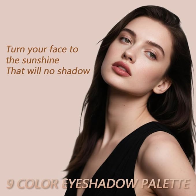 K'APEINE Eyeshadow Palette 9-Colors Nude Eye Shadow Palette Natural Brown Eyeshadows Palette Makeup Cool-Toned Highly Pigmented Eyeshadow for Eyes Long Lasting Naturing-Looking