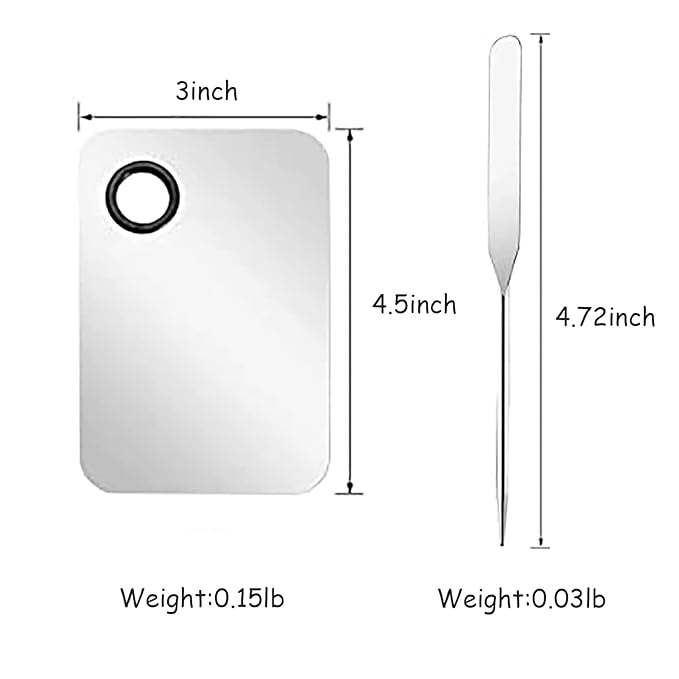 YOCASII Foundation Palette, Foundation Spatula, Makeup Mixing Palette, Makeup Spatula Tool, Makeup Mixing Tray, Nail Art Palette for Mixing Foundation Nail-Art