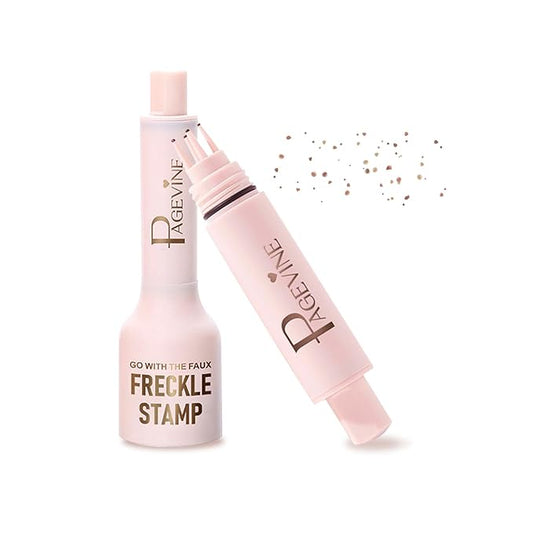 Freckle Stamp - Freckle Pen Waterproof, Long Lasting Fake Freckles, Quick Dry 5-Point Faux Freckles Stamp Cushion Stain Marker in One Press Natural and Lifelike Sunkissed Pencil Tool Makeup (#1-Light)