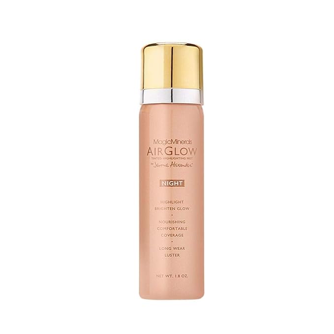 Jerome Alexander MagicMinerals AirGlow Tinted Highlighting Night Mist, Illuminating Airbrush Tinted Moisturizer Spray | Petal Pearl