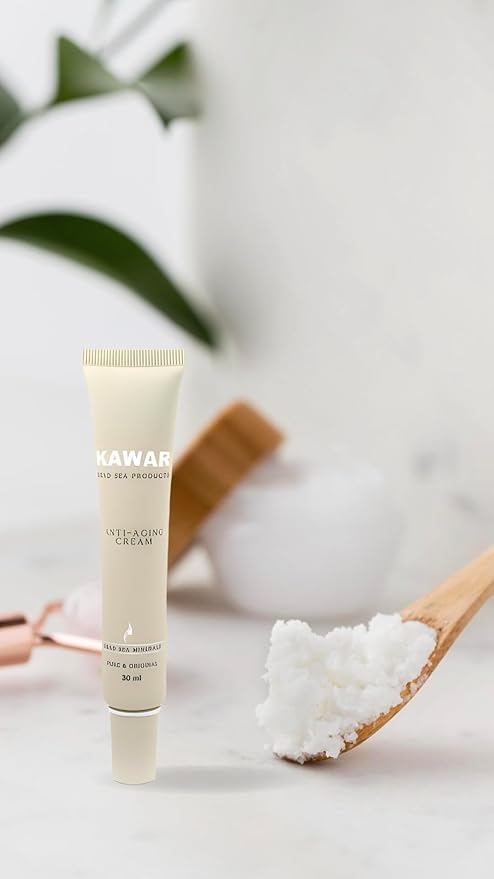 KAWAR Dead Sea Anti-Aging Face & Neck Cream | Hyaluronic Acid, Collagen, Niacinamide | Anti-Wrinkle Moisturizer for Women & Men, 1 oz