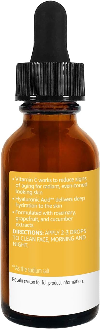 Amazon Basics Brightening Vitamin C Serum, 1 Fluid Ounce, 1-Pack