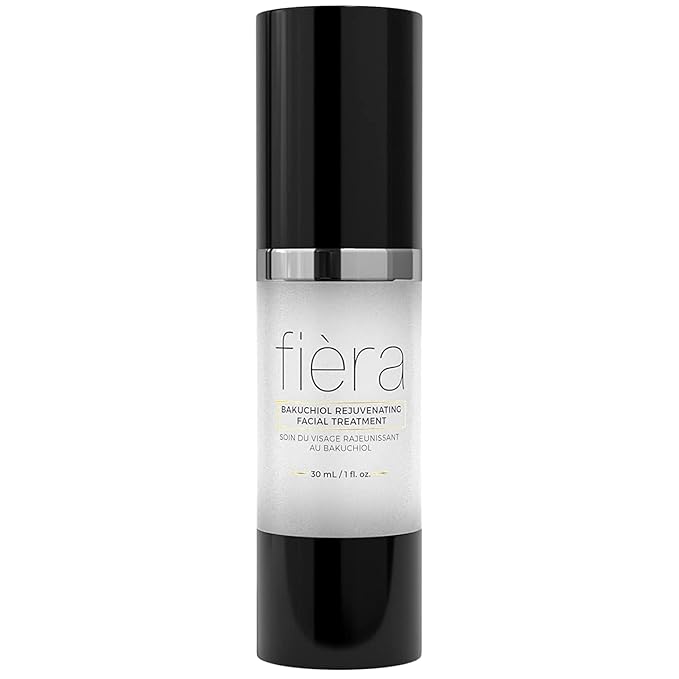 Fièra Bakuchiol Rejuvenating Facial Treatment - Retinol-Alternative for Mature Skin - Corrects and Delays Visible Signs of Aging - With Potent Antioxidants - 1 FL. OZ.