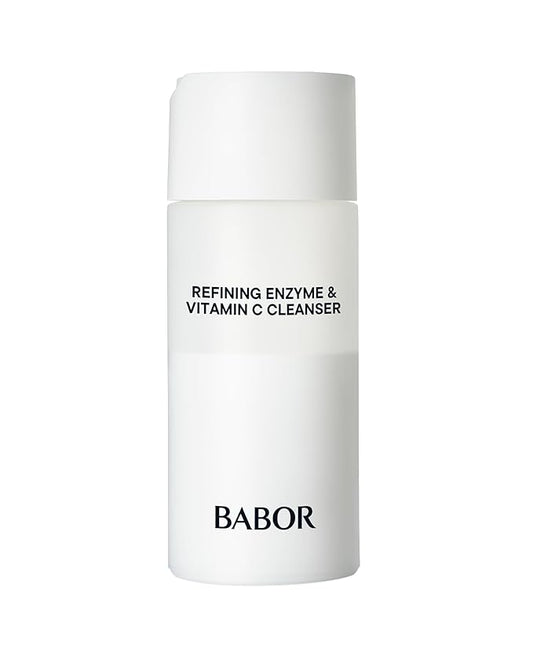 BABOR Refining Enzyme & Vitamin C Cleanser, Enzyme Powder Cleanser, Exfoliating Face Wash Polish, Gentle Facial Scrub to Brighten and Even Complexion