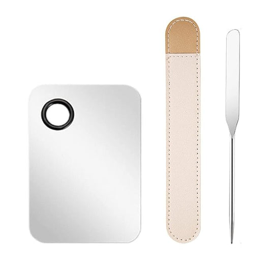 YOCASII Foundation Palette, Foundation Spatula, Makeup Mixing Palette, Makeup Spatula Tool, Makeup Mixing Tray, Nail Art Palette for Mixing Foundation Nail-Art