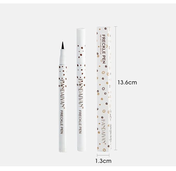 Freckle Pen 4 Colors Natural Freckle Pen Fake Freckle Pen Waterproof Long Lasting Soft Spots Natural Relaxing Sun Makeup (Natural Coffee)