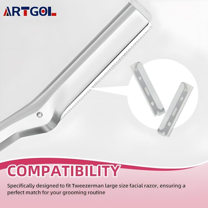 40 Count Facial Razor Replacement Blades Be suitable for Twee zerman Stainless steel blade
