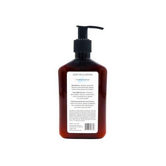 Goat Milk Lotion, Colorful Colorado Fragrance, Hydrating Lotion for Men and Women With Nourishing Goat Milk, Shea Butter, Sunflower Oil, and Aloe, White Lilies & Sweet Pea Scent, 9 Oz