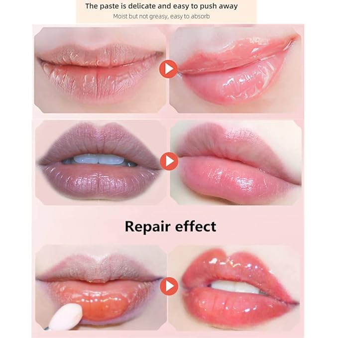 4Pcs Bee Lip Balm Honey Pot,Honey Lip Mask Hydrating Prevention Dry and Cracked Lip Scrubs Exfoliator,lip balm hydrating Bee Lip Mask Balm,Lip Sleep Mask Reduces Lip Lines