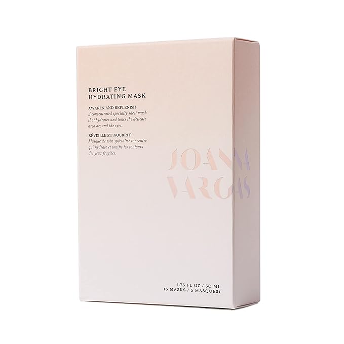 Joanna Vargas Bright Eye Hydrating Mask. Concentrated Ultra-Luxe Bamboo Hydration Sheet Masks Target Dark Circles, Expression Lines and Skin Tone. 5 Sheets (0.35 oz/sheet)