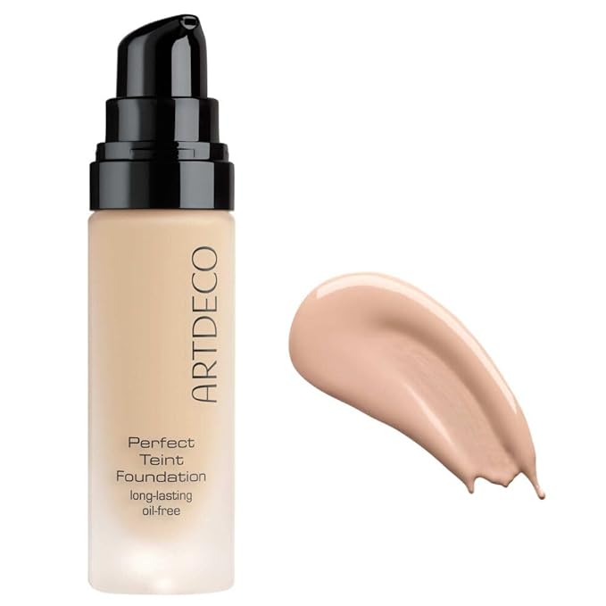 ARTDECO Perfect Teint Foundation - Soft Vanilla N°12 - Lightweight Liquid Formula - Medium to Full Coverage - Without Mask-Like Effect - Conceals Imperfections - Vegan Makeup - Hyaluron - 0.67 Fl Oz