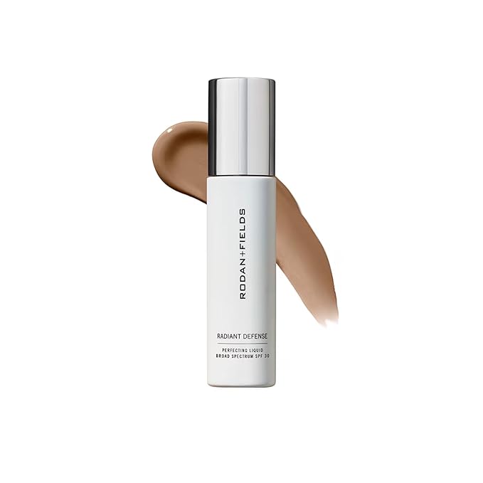 Rodan and Fields Radiant Defense Perfecting Liquid SPF 30 - Golden| 50 mL | 4-in-1 Makeup & Skin Care Beauty Solution | Sunscreen | Face Moisturizer | Light Skincare Foundation | Sunscreen for Face