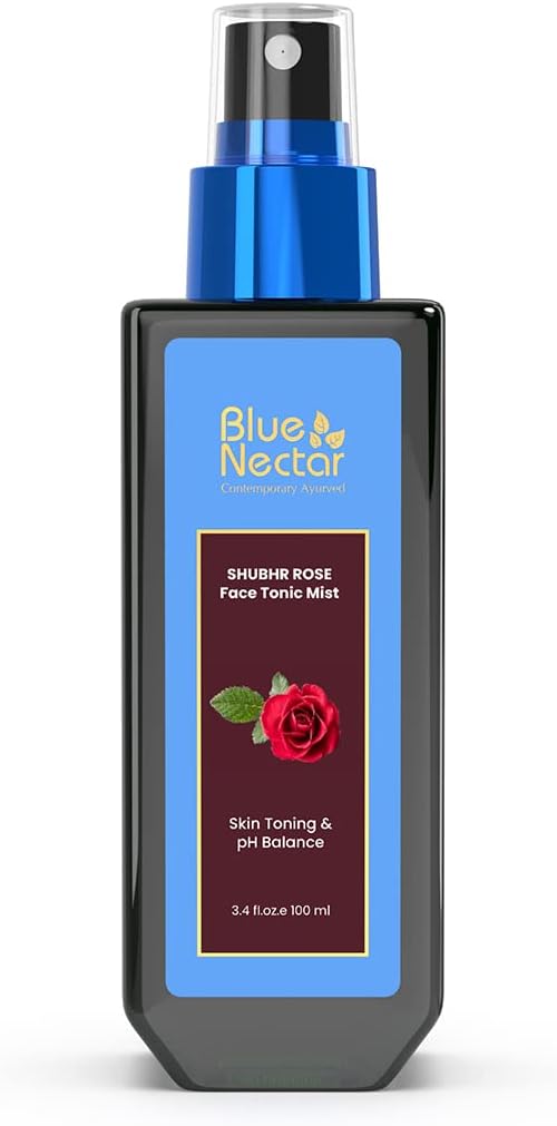 Blue Nectar Shubhr Steam Distilled Rose Toner Water & Face Tonic Mist (3.4 fl oz)
