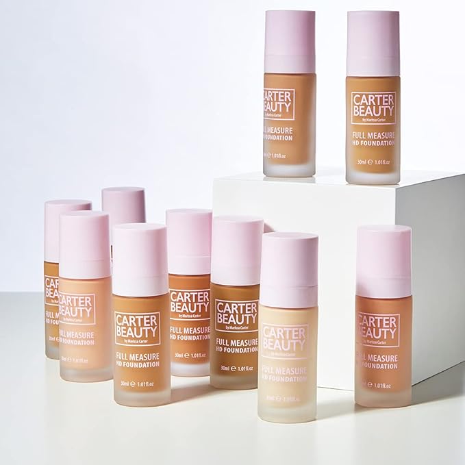 Carter Beauty Full Measure HD Foundation - Lightweight, Full Coverage Matte Formula - Water-Based, Super Soft Skin Perfector - Vegan And Cruelty Free, Paraben And Sulfate Free - Gingerbread - 1.01 OZ
