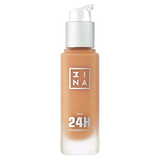 3INA The 24H Foundation 657-24H Long-Wearing Formula - Medium To High Buildable Coverage - Smooth Matte Finish - Expanded Shade Selection - Waterproof, Cruelty Free, Vegan Makeup - 1.01 Oz