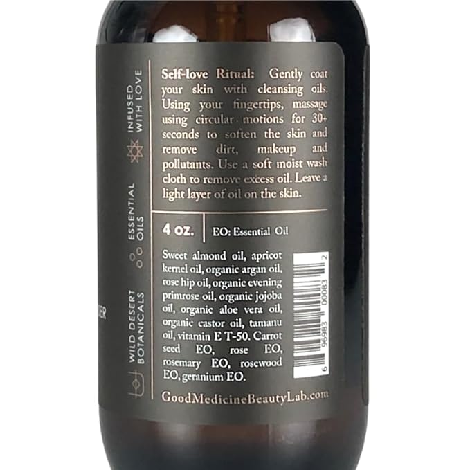 Rain Replenishing Oil Cleanser - Deeply Hydrating Oils - Wash, Clear, & Nourish your Face - Skincare for Women and Men (4 oz)