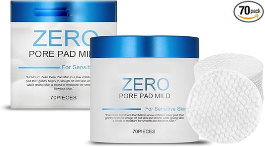 Zero Pore Facial Toner Pads 2.0, Dual-Textured, 4.5% AHA Lactic Acid, 0.45% BHA Salicylic Acid, 70 Count