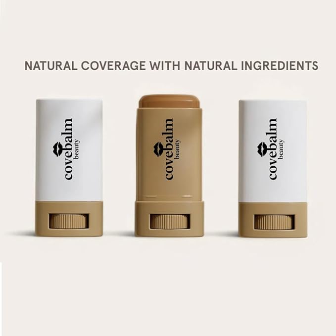 Cove Balm Beauty Skin Tint,Solid Tinted Serum Boosted Skin Tint Balm, Facial Color Correct, Radiant & Dewy Finish, Face Tinted Foundation, Covebalm Foundation Stick For Face Makeup (#03)