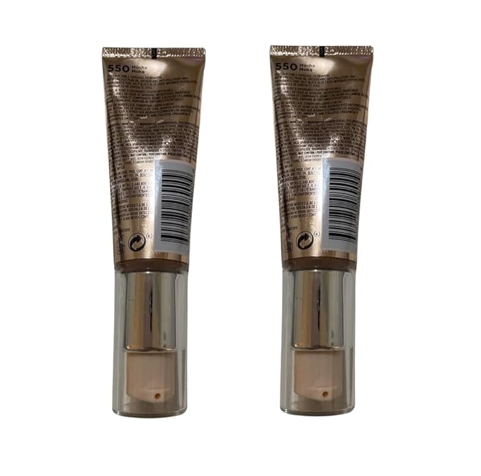 Pack of 2 Revlon Photoready Candid Glow Moisture Glow Anti-Pollution Foundation, Mocha 550
