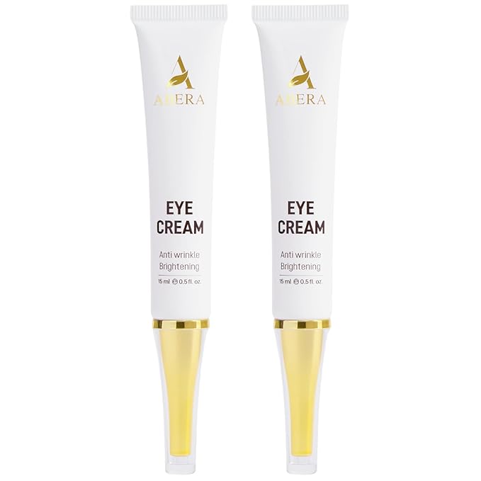 ABERA Natural Repair Eye Cream, Minimizes Under Eye Bags & Puffiness, Reduce Wrinkles, Fine Lines and Dark Circles, 0.5 fl oz, Set of 2 UYW