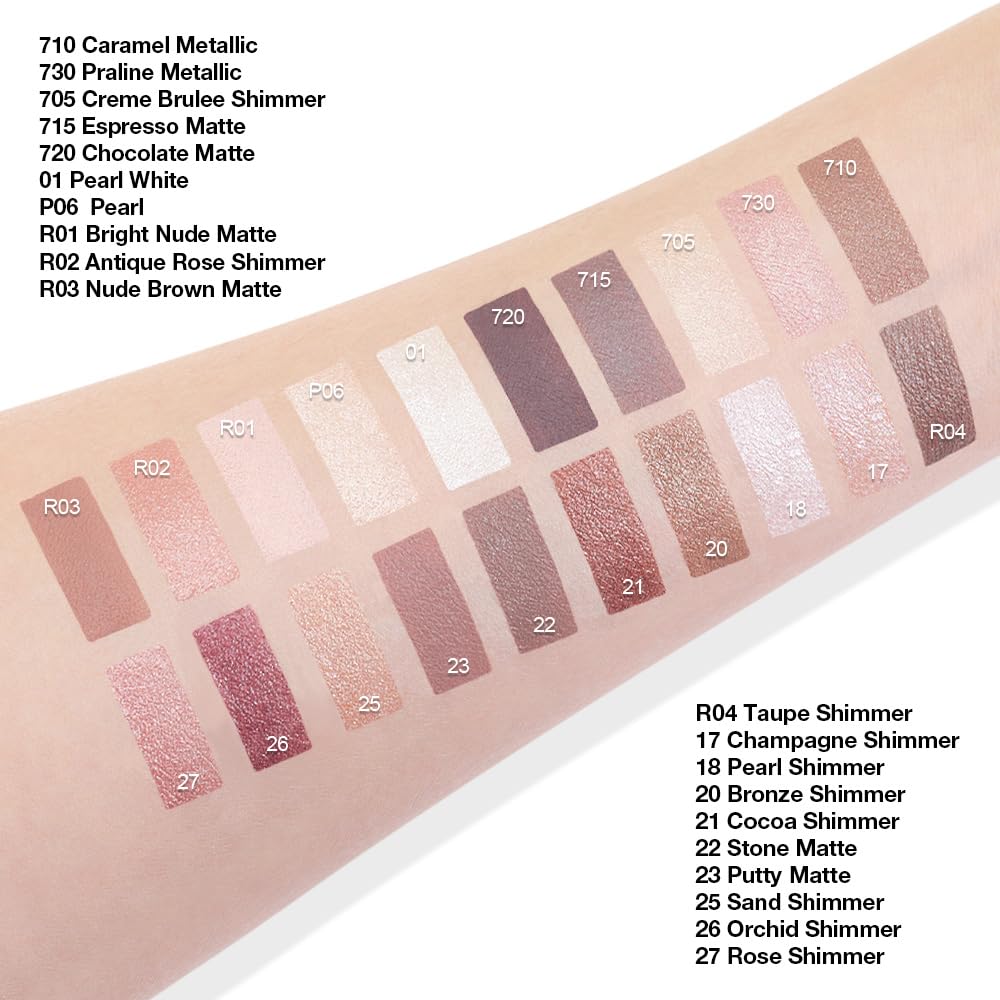 Kaely Single Cream Eyeshadow Pot, Espresso Matte Eye Shadow for Older Women High Pigmented Waterproof, Natural Eyeshadow Palette Makeup Brightener, sombras en crema para ojos, Blendable, 715