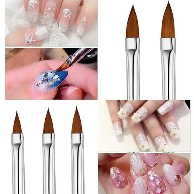 5pcs Nail Art Brushes Set, Nail Art Design Pen Painting Tools with Nail Extension Gel Brush, Nail Polish Brush, Builder Nail Gel Brush, Nail Dotting Pen Salon at Home Diy Manicure (Blue)