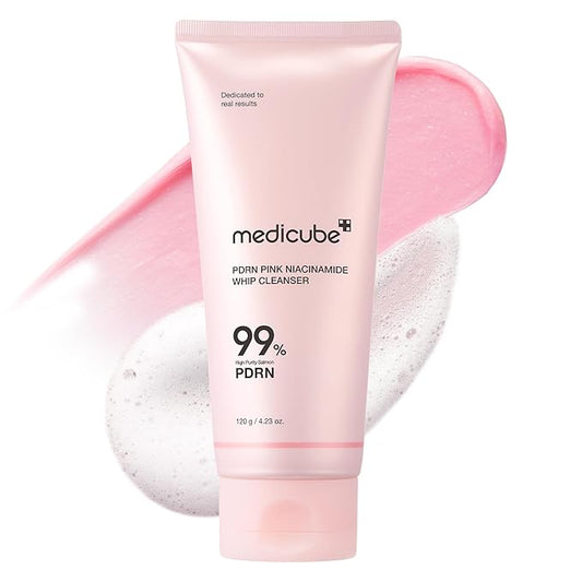 medicube PDRN Marshmallow Whip Cleanser | Face Wash, Cleansing Foam for Pore Care & Uneven Skin Tone | Gentle Daily Deep Cleansing | Hydrating and Nourishing Facial Cleanser | Korean Skincare