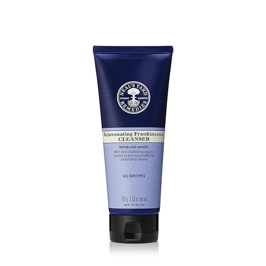 Neal's Yard Rejuvenating Frankincense Cleanser with Aloe Vera & Cocoa Butter, Smoothes & Refines, All Skin Types, Vegan Approved, Cruelty-Free 100mL