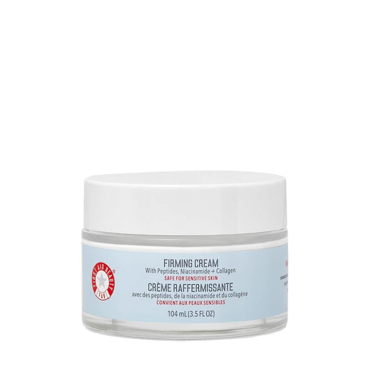 First Aid Beauty - Firming Collagen Cream with Peptides & Niacinamide, Ultra-Rich Plumping Moisturizer, Hydrates & Visibly Firms, Non-Comedogenic, Safe for Sensitive Skin, 3.5 oz