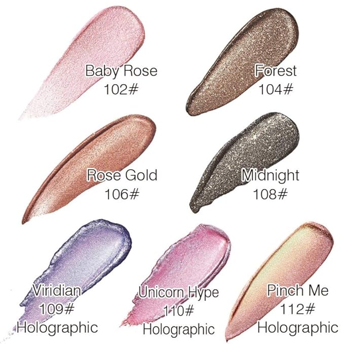 Glitter Eyeshadow，Makeup For Eyes Liquid Shimmer Sparkle Glow Light Colors Pencil Stick Shiny Long Lasting Waterproof Shining Eye Shadow Sets Metallic Pigments Metals Gloss Sparkling Pen Kit (A109)