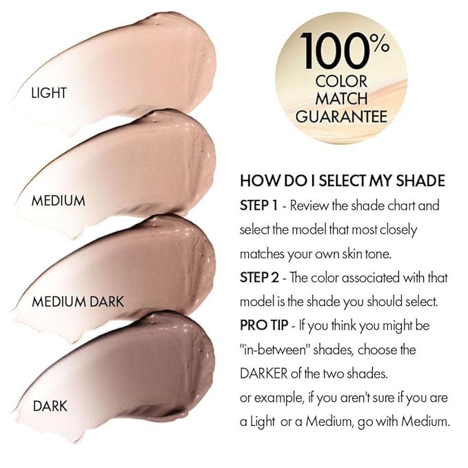 Jerome Alexander My Color Self Adjusting Full Coverage Foundation Makeup with Kabuki Brush (Light)