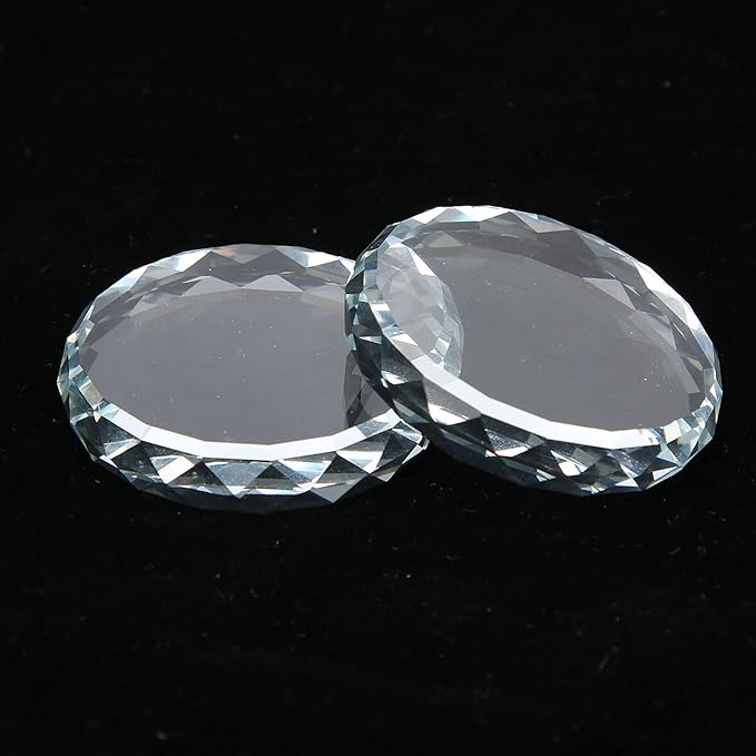 2Pcs Nail Art Palettes, Manicures DIY Color Mixing Toning Glass False Eyelash Glue Hold Tools Beauty Makeup Glass Pallet