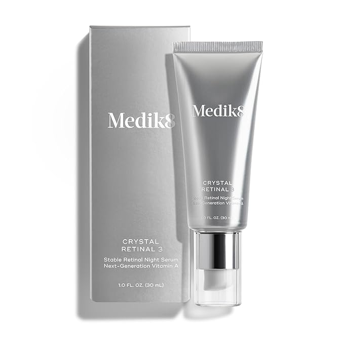 Medik8 Crystal Retinal 3 - Firming, Advanced Skin Retinaldehyde Face Serum - Night Serum with Hyaluronic Acid and Vitamin E - Gluten Free - 1 oz