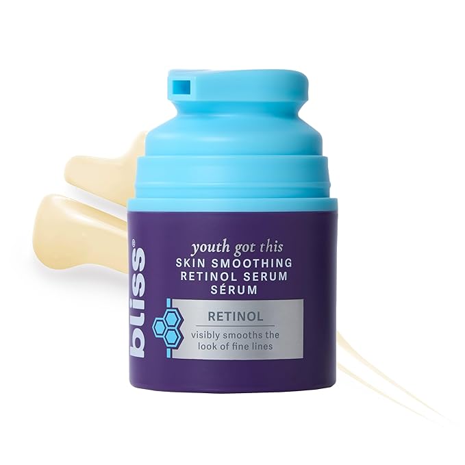 Bliss Retinol Serum Youth Got This Advanced Anti-Aging Formula - Reduces Fine Lines & Wrinkles - Dermatologist-Tested - Clinically Proven Results - Fragrance-Free & Vegan - 1 Fl Oz